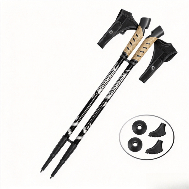 Trekking Pole Carbon - 2 Stück Teleskop-Wanderstöcke aus Aluminiumlegierung, leichte,
