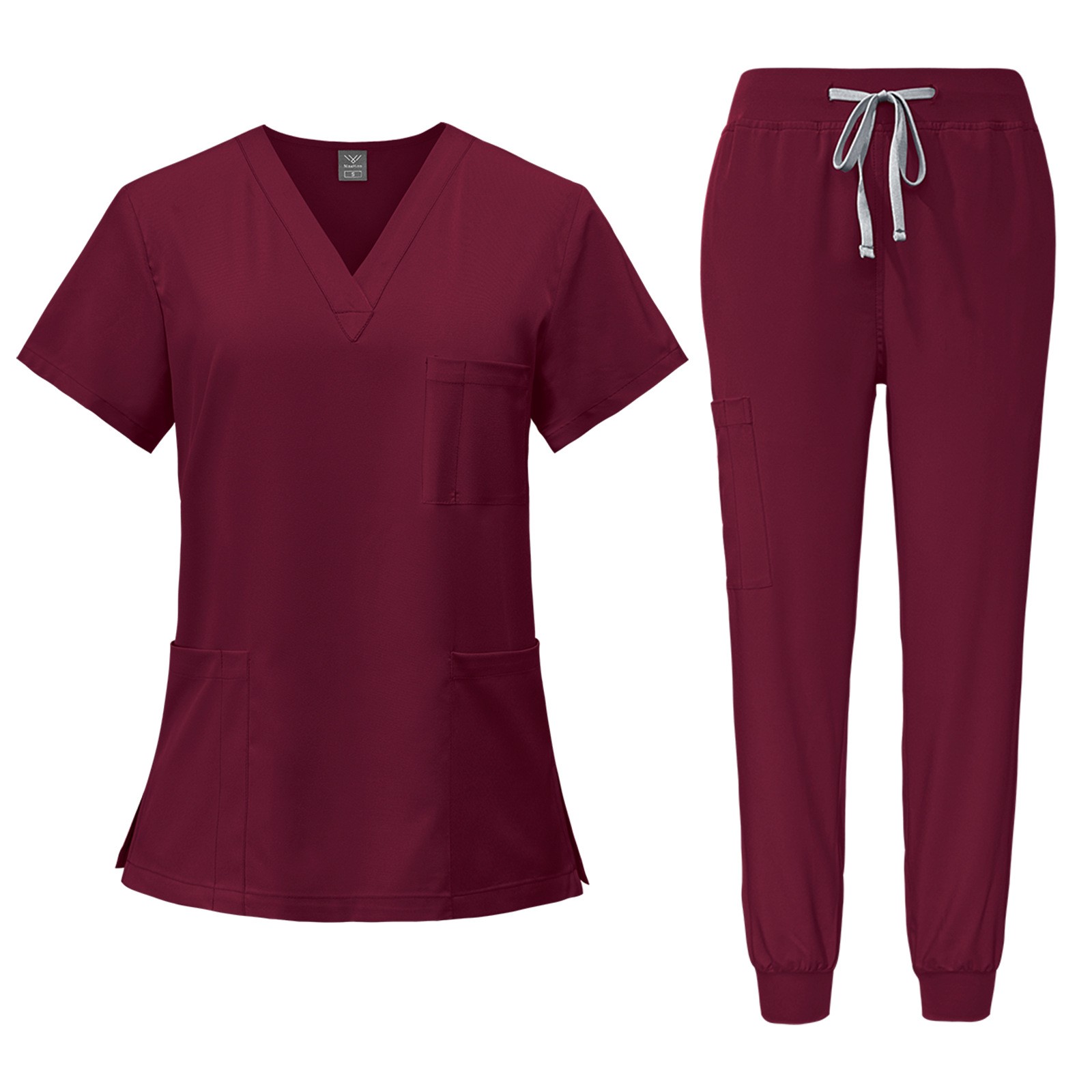 Joggers Pants - Bequeme medizinische Arbeitskleidung, V-Ausschnitt-Oberteil, Jogginghose, Arbeitskleidung