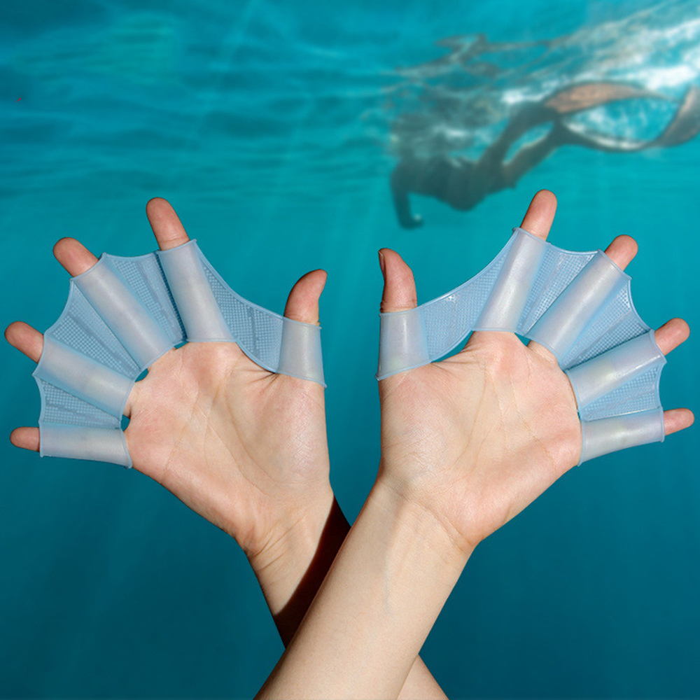 Running Gear Kids - Silikon-Schwimmflossen und Handpaddel-Set für Männer, Frauen