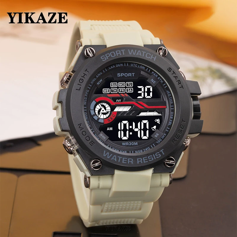 Running Watch - YIKAZE Herren Sportuhr Wasserdicht Mann Sportuhren